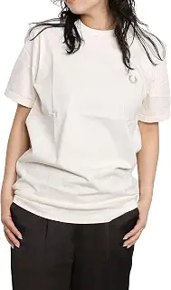 [フレッドペリー] Tシャツ メンズ レディース リンガー クルーネック半袖 レギュラーフィット ローレルリース M3519 [並行輸入品]