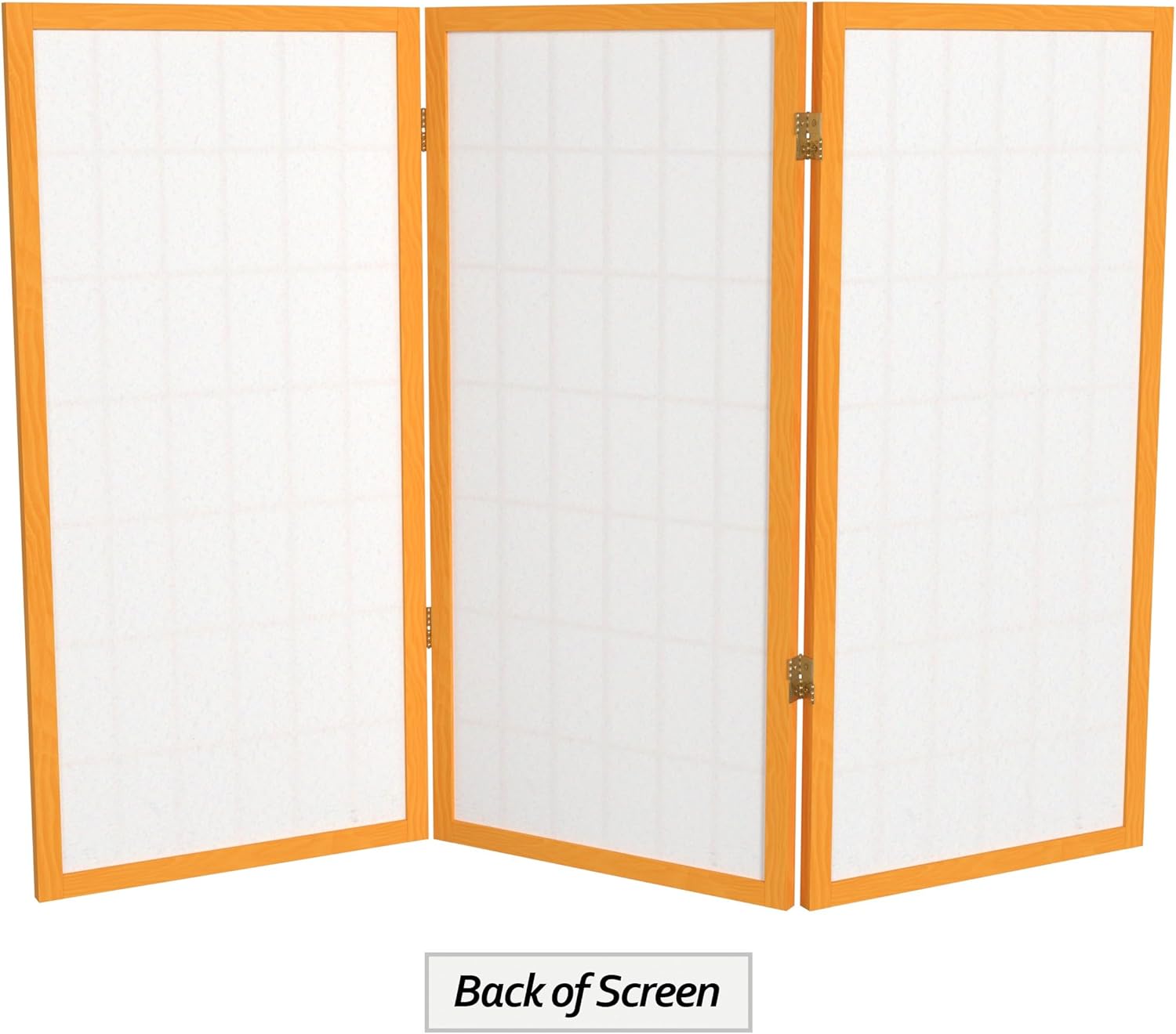 3 ft. Short Window Pane Shoji Screen - Honey - 3 Panels