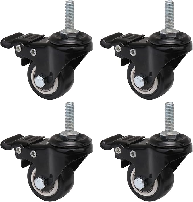4 Ersatzrollen Für Tore & Möbel - Robuste Gummi-Lenkrollen Mit Montagematerial