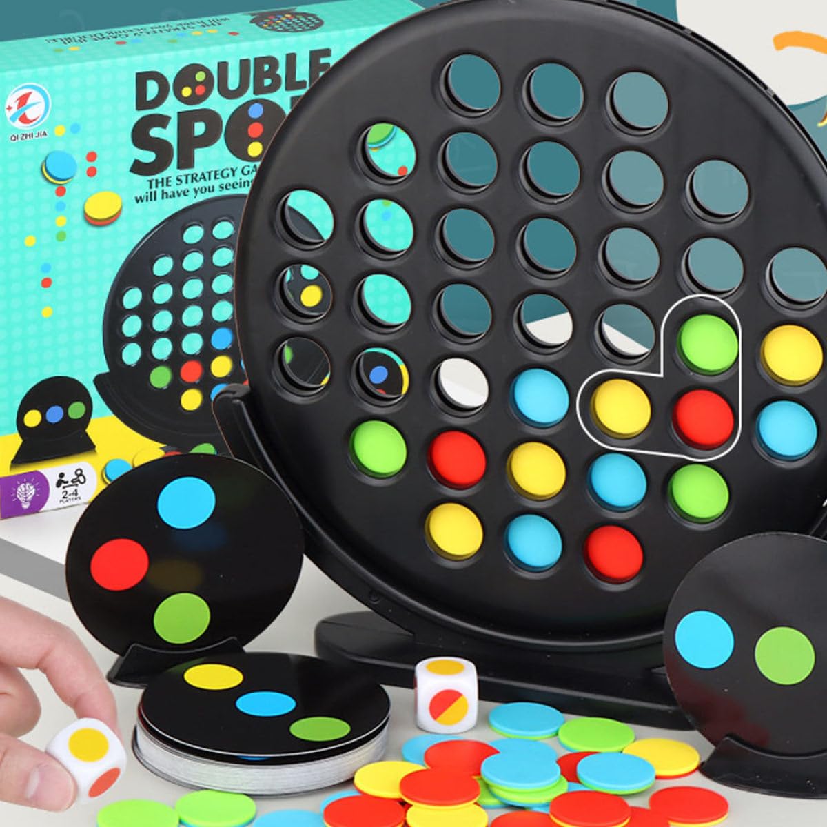Mikinona Jeu de Stratégie Éducatif avec Cartes Colorées Jeu de Plateau Interactif pour Garçon Fille Favorisant la Réflexion Logique Développement Cognitif et Apprentissage Précoce