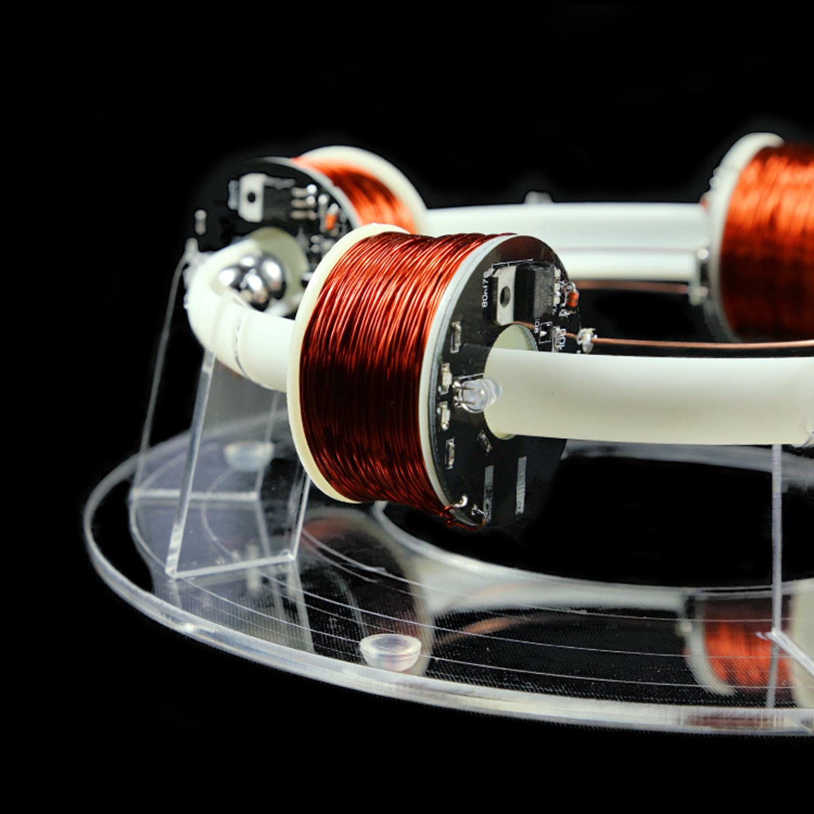 Ringbeschleuniger Experimentierset Physik DIY Magnetspielzeug Kreatives Wissenschaftsmodell Unmontierter Bausatz mit Innovativem Schaltkreis für Jugen, 6 Spule