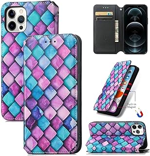 Ufgoszvp Xiaomi 13 Ultra Phone Case, Shockproof 3D Diamond Painted PU Leather Flip Folio Notebook Wallet Cases with Stand Function Card Holder Slots Protective Cover for Xiaomi 13 Ultra Purple Blue