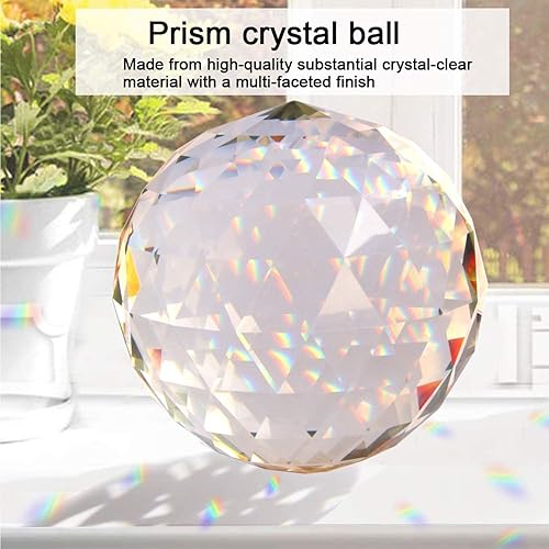 Miniatura 2 de Bola de cristal transparente Prisma de cristal para decoración de jardín, esfera facetada para ventana, Feng Shui, decoración de jardín de oficina