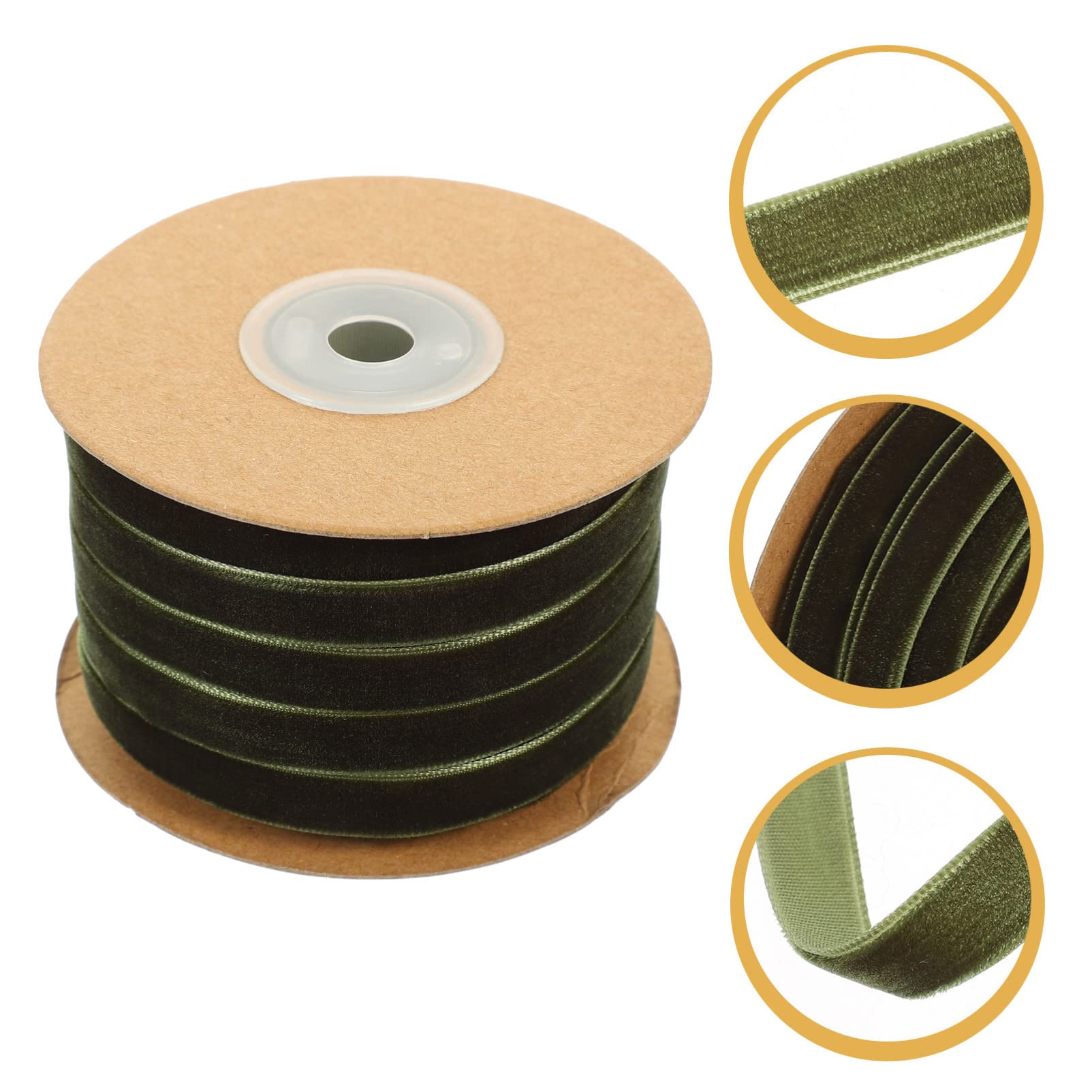 Lurrose 3rollen Grünes Samtband Geschenkverpackung Dekoband Für Zuhause Bastelprojekte Hochzeit Und Feste Yards Einseitig Langlebig Und Farbenfroh Für Dekorationen Und Schleifen