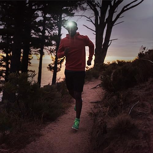 Vista 7 de Vekkia Linterna frontal LED ultra brillante, 5 modos de iluminación, lámpara de cabeza LED blanco y rojo, accesorios de campamento. Faro impermeable