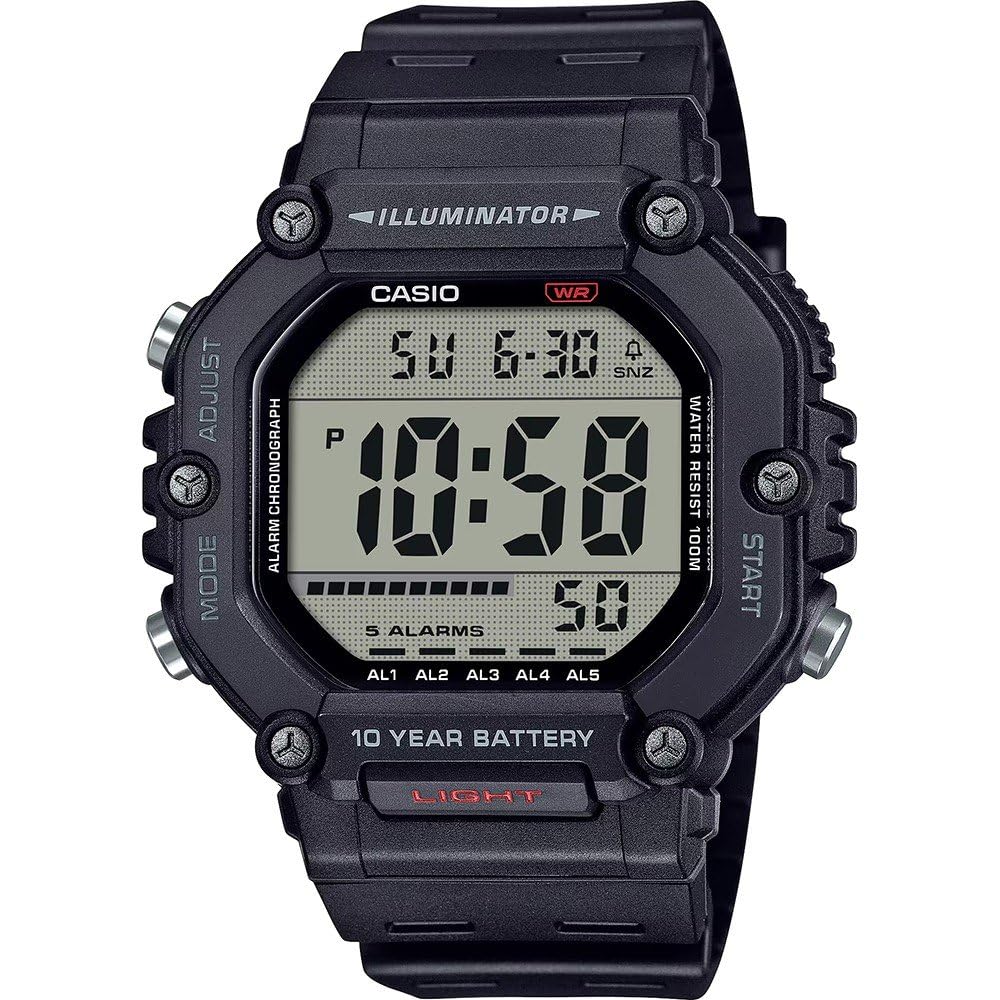 CasioMen's Digital Quartz Watch with Plastic Strap AE-1600H-1AVEF