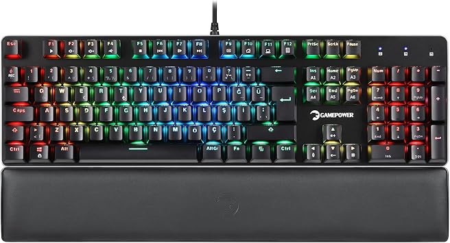 GamePower Ogre RGB 60M Red Switch Türkçe Q USB Mekanik Klavye