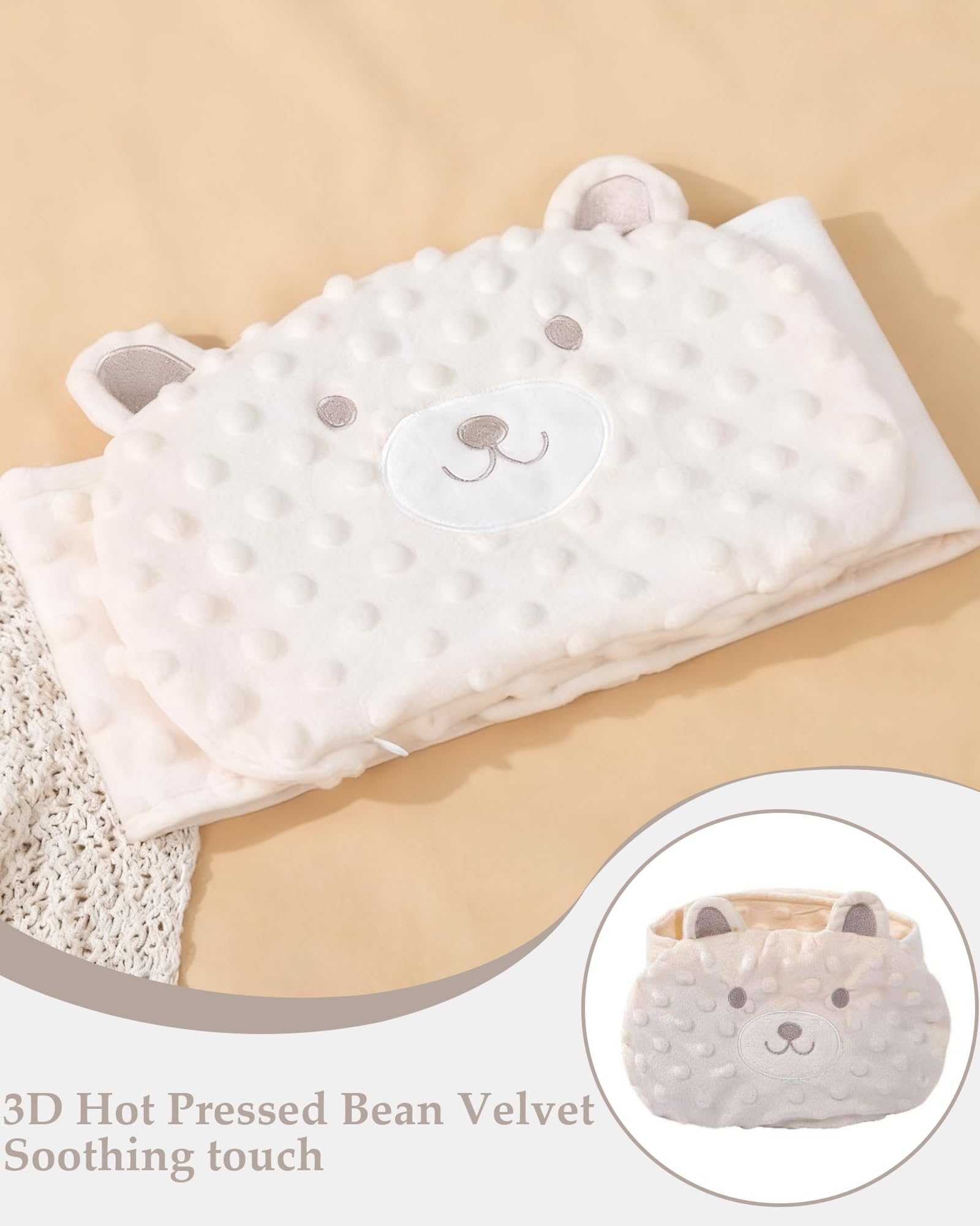 Bouillotte Bebe Anti Colique, Doublure en Haricot Rouge, Coussin Chauffant Micro Onde Bouillotte, Velcro Réglable, Contre Les Coliques et Les Douleurs Abdominales - pour Bébé