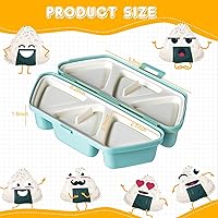 Vista 2 de Onigiri - Molde de bola de arroz triangular capaz de hacer hasta 6 triángulos de sushi al mismo tiempo rápidamente, molde de bolas de arroz