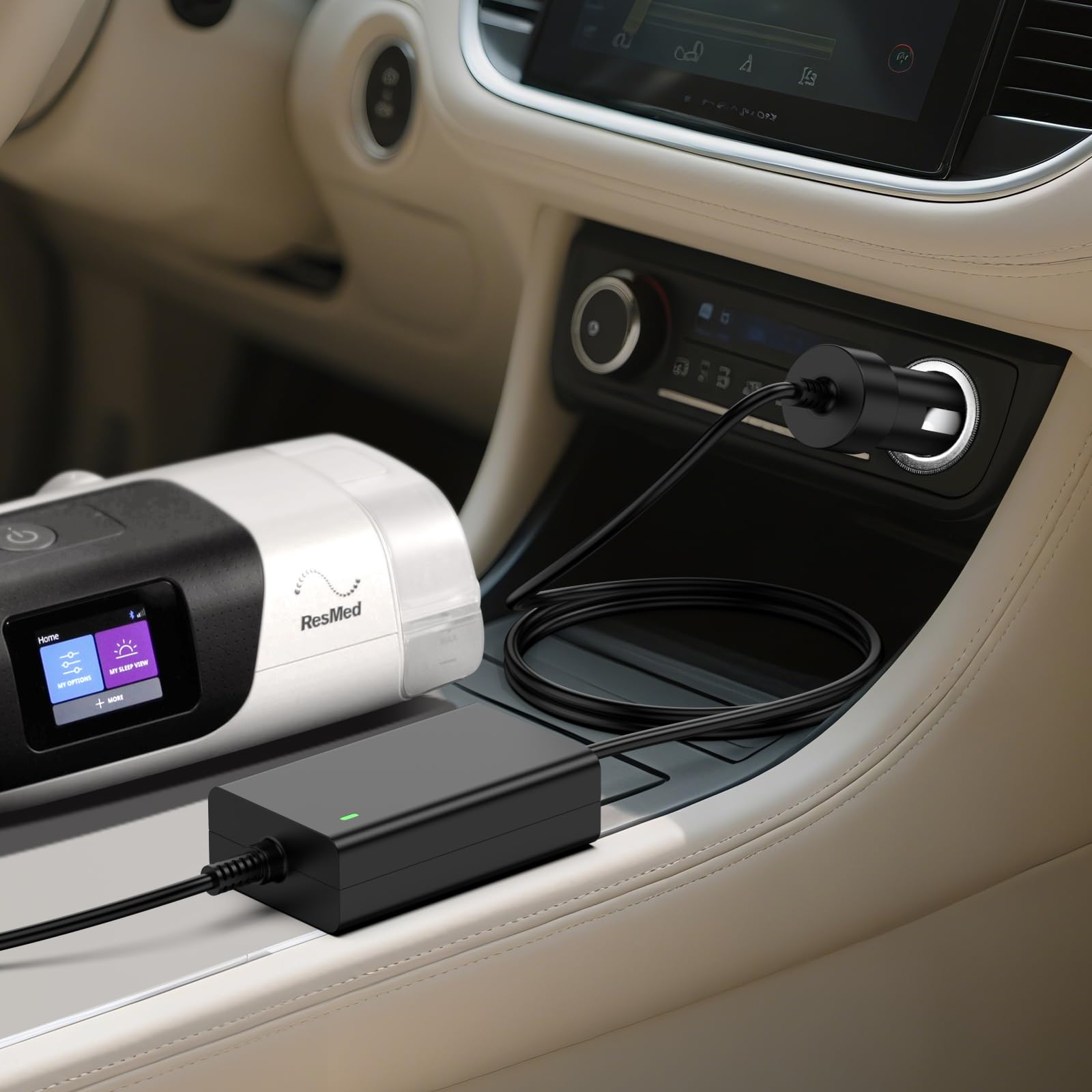 65W Chargeur de Voiture Alimentation pour ResMed AirSense 11, AirSense 11 AutoSet/CPAP/Elite, AirMini Air11 65W 39205 E1399 390010 R390-7230, 12V-24V Chargeur pour Resmed CPAP Machines DC Adaptateur