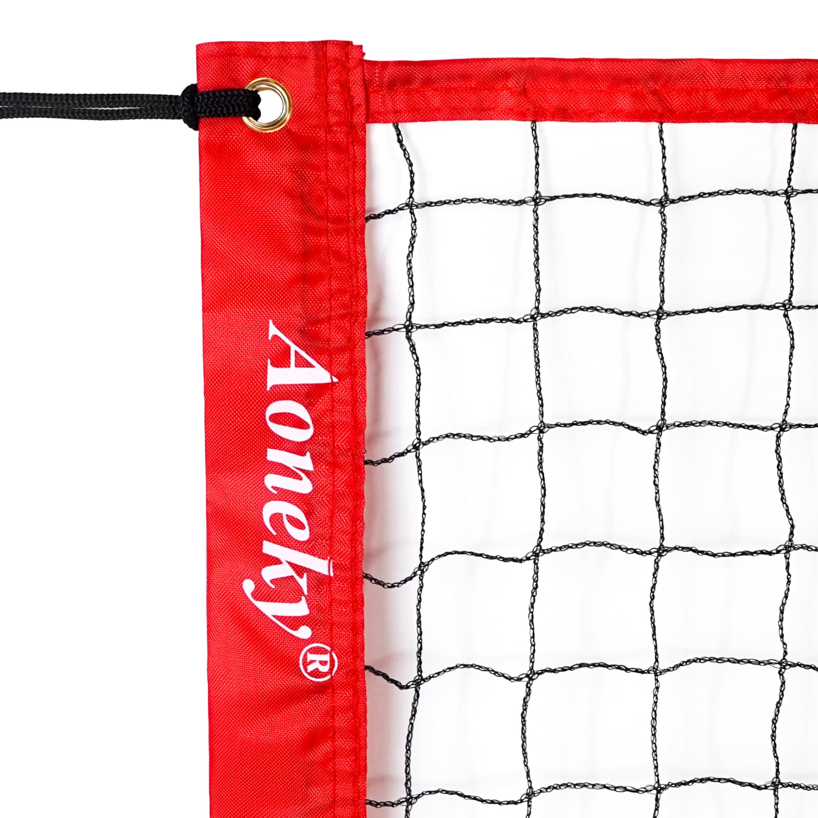 Aoneky 9.6m/6.4m/4.5m Volleyballnetz für Garten Strand Pool Indoor Outdoor, Tragbares Badminton mit Befestigungsseilen