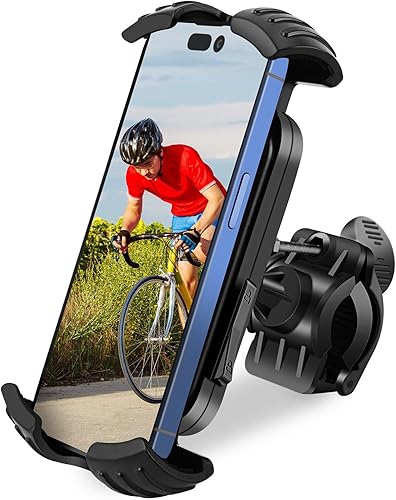 Soporte de teléfono para bicicleta, soporte de teléfono para bicicleta, soporte para teléfono celular de cuatro esquinas, soporte para teléfono