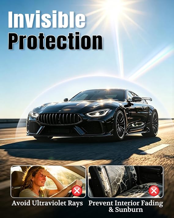 ARANA 3% VLT 20 20FT Ceramic Car Window Tint Film, Heat Resistant & 99% UV Blocking Privacy Protection