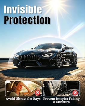 ARANA 3% VLT 20 20FT Ceramic Car Window Tint Film, Heat Resistant & 99% UV Blocking Privacy Protection