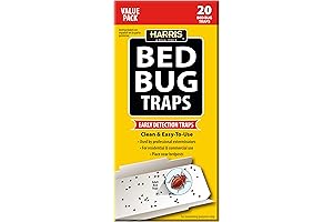 HARRIS Bed Bug Traps: A Proactive Solution for Hotel Room Protection (20-Pack)