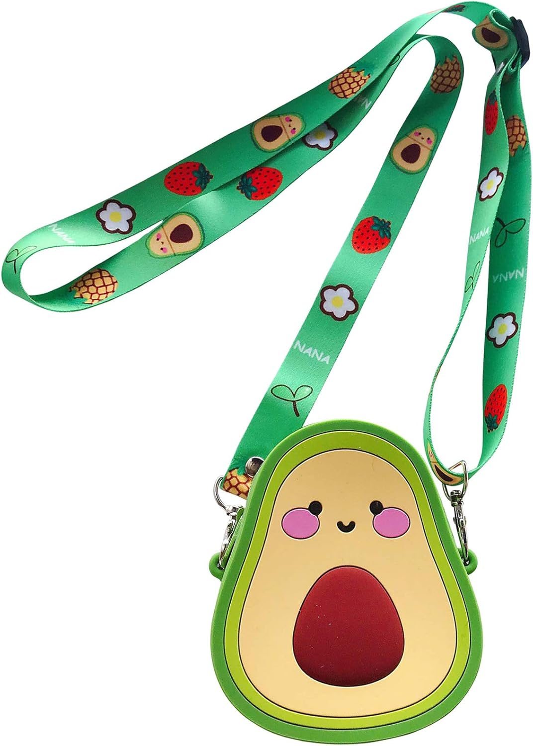 SGVAHY - Monederos de silicona con diseño de aguacate en 3D, diseño de aguacate, bolsa para auriculares y accesorios para el cabello