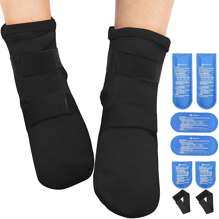 Buy MEDLOT Foot Ice Pack, Cooling Socks with 6 Reusable Gel Packs and