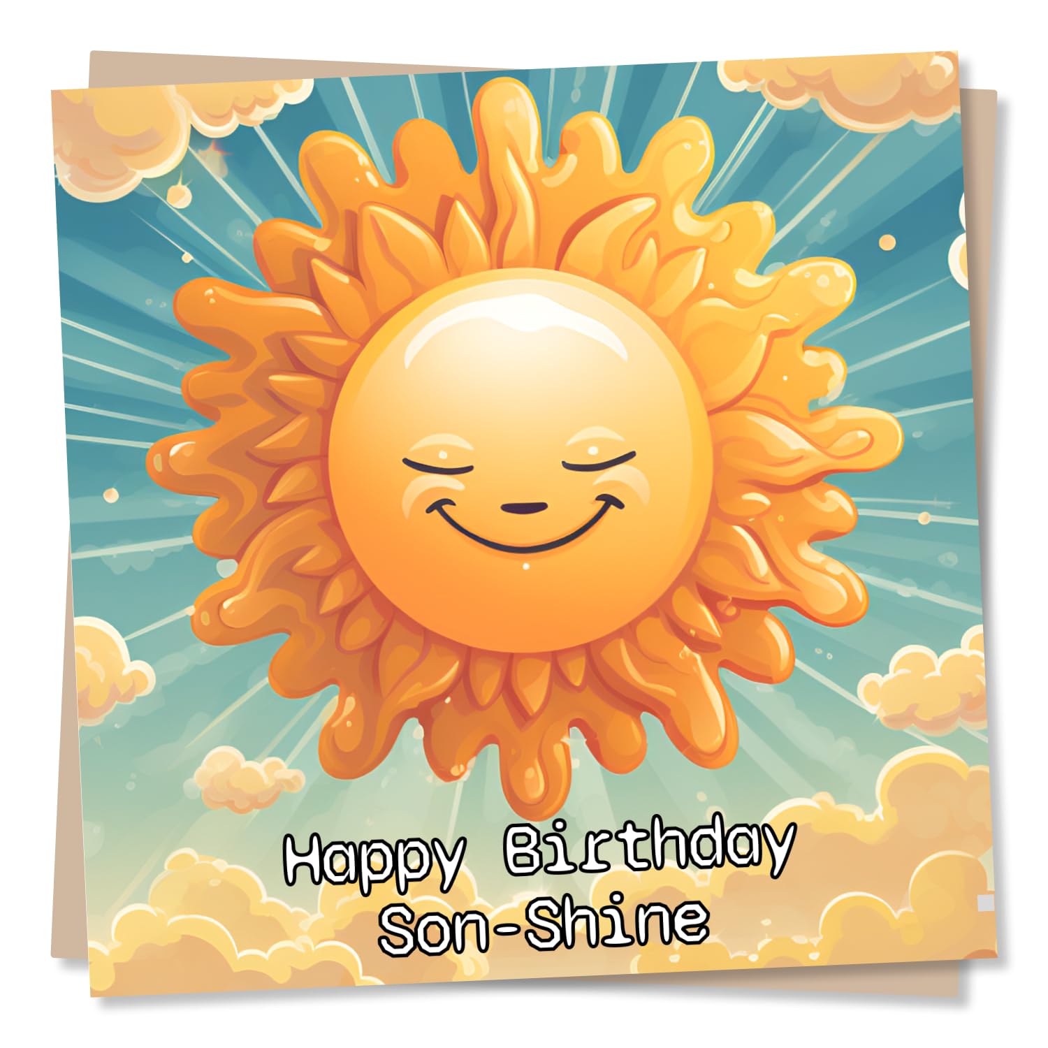 Happy Birthday Son-Shine - Birthday Card Gift for Son - From Mum, Dad, Parents - Made in UK