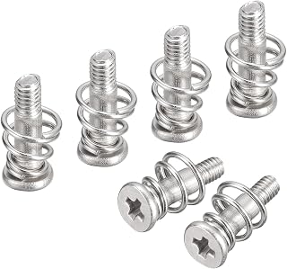 sourcing map Spring Screws, 6pcs M2x6mm 7.2mm Spring OD GPU Graphics Card Back Plate Heatsink Screws Computer Fan Fixed Screws