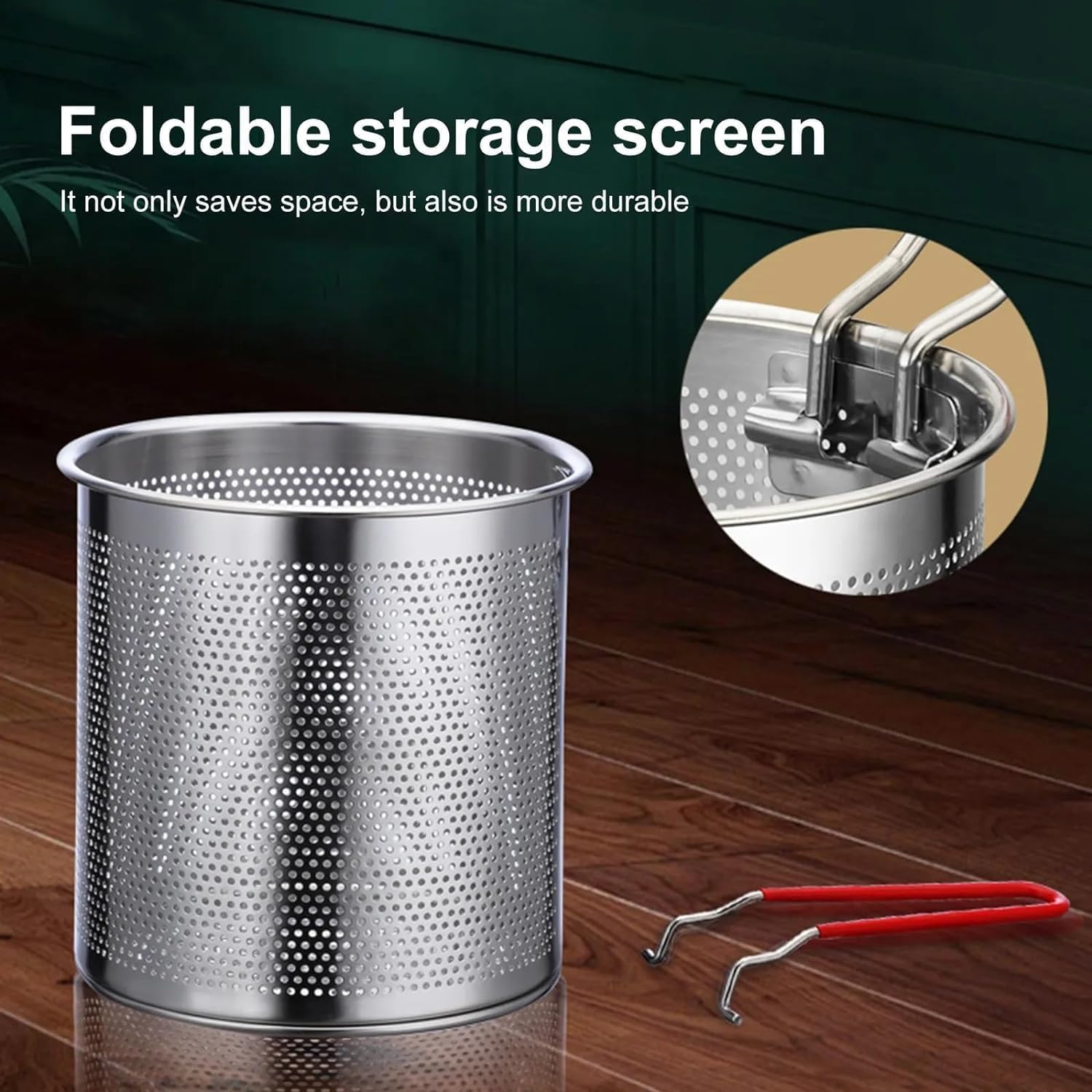 PIBOKU 1200ml Stainless Steel Deep Frying Pot with Basket and Long Handle - Small Oil Fryer for French Fries, Shrimp, Fish, Chicken Wings, Boiling Butter, Sauces, Gravies, and Pasta - Silver 2