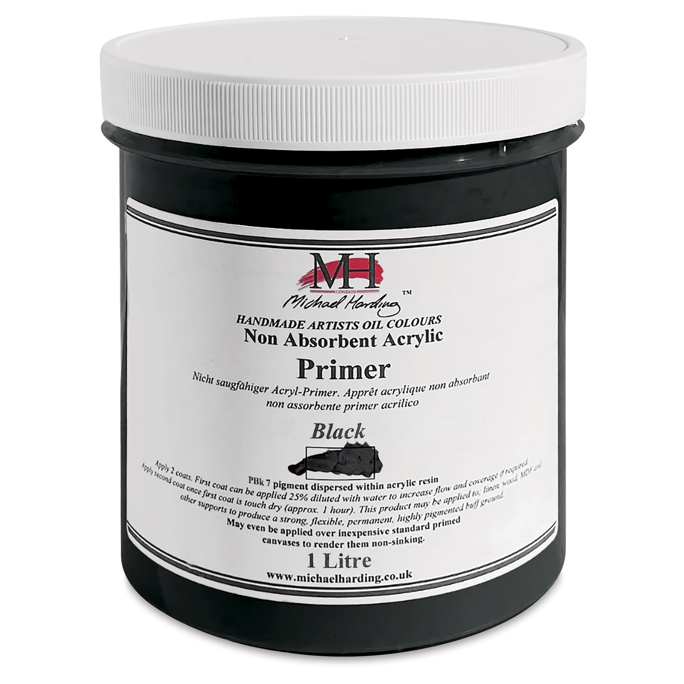 Michael Harding : Non-Absorbent Acrylic Primer : 1000ml : Black