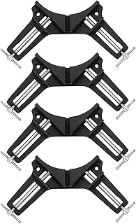 4pcs Corner Clamp For Woodworking 90 Degree Right Angle Clamps Aluminum Alloy Metal For Welding, Photo Framing, Drawers, Cabinets, Shelf Fish-Tanks, Glass Holder Square Diy Hand Tool