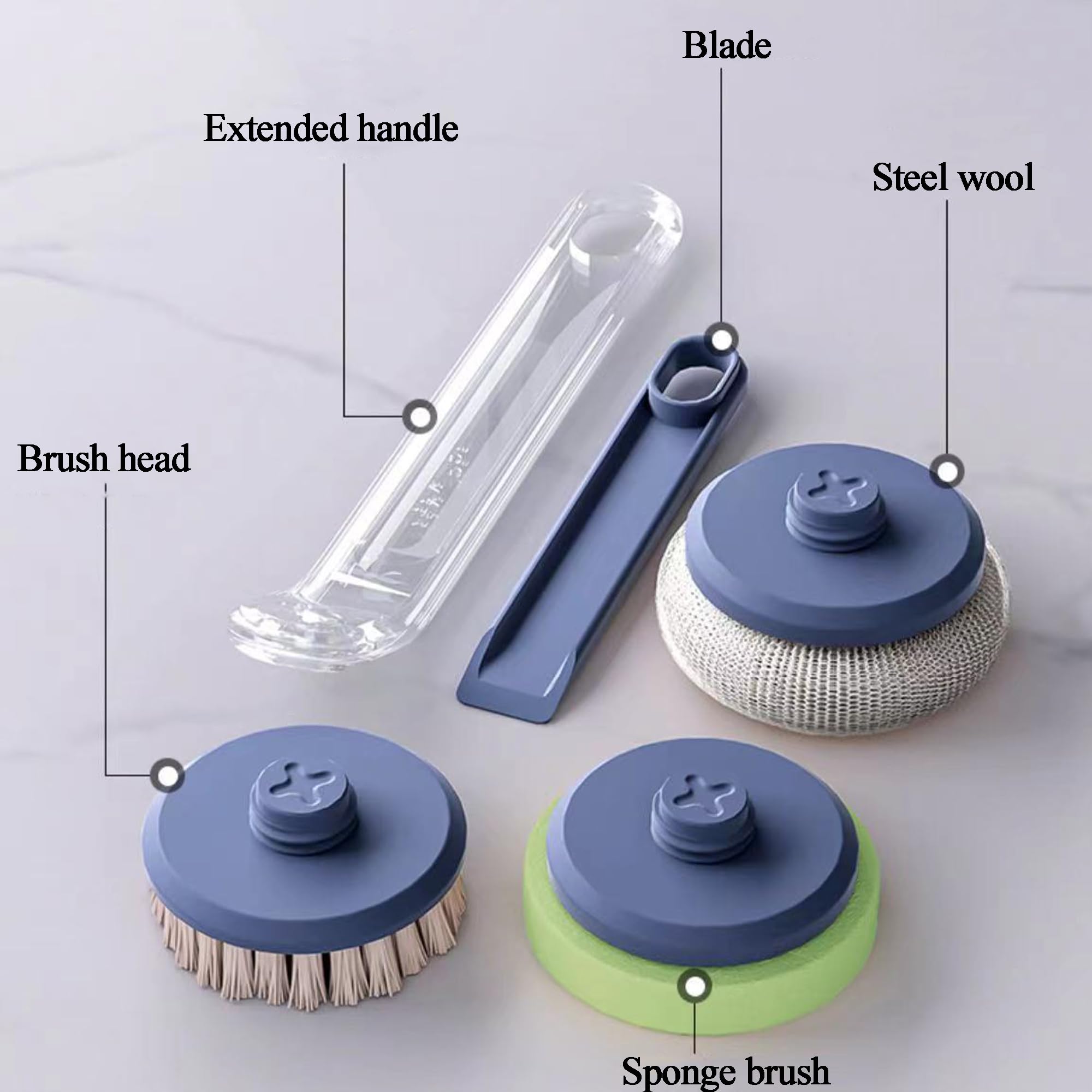 Brosse à Vaisselle avec Manche, Brosse à Vaisselle éponge Brosse de