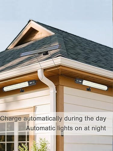 Miniatura 6 de Luces con sensor solar, iluminación exterior de alto brillo, sensor de movimiento, panel de carga solar independiente, iluminación de mano