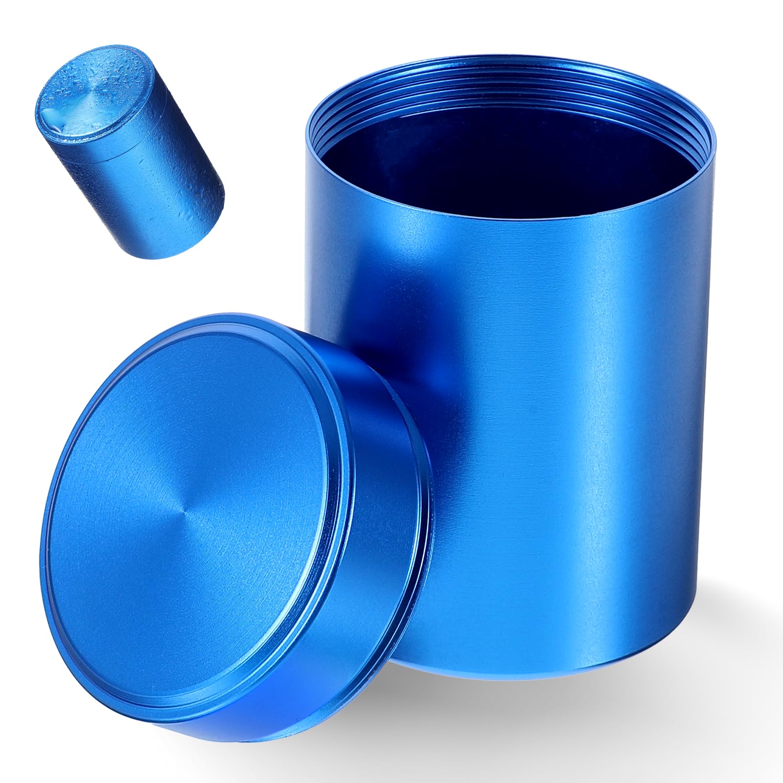 Portable Round Metal Pill Case Aluminum Alloy Pill Holder Waterproof Medicine Organizer for Travel Outdoor Vitamins Fish Oils