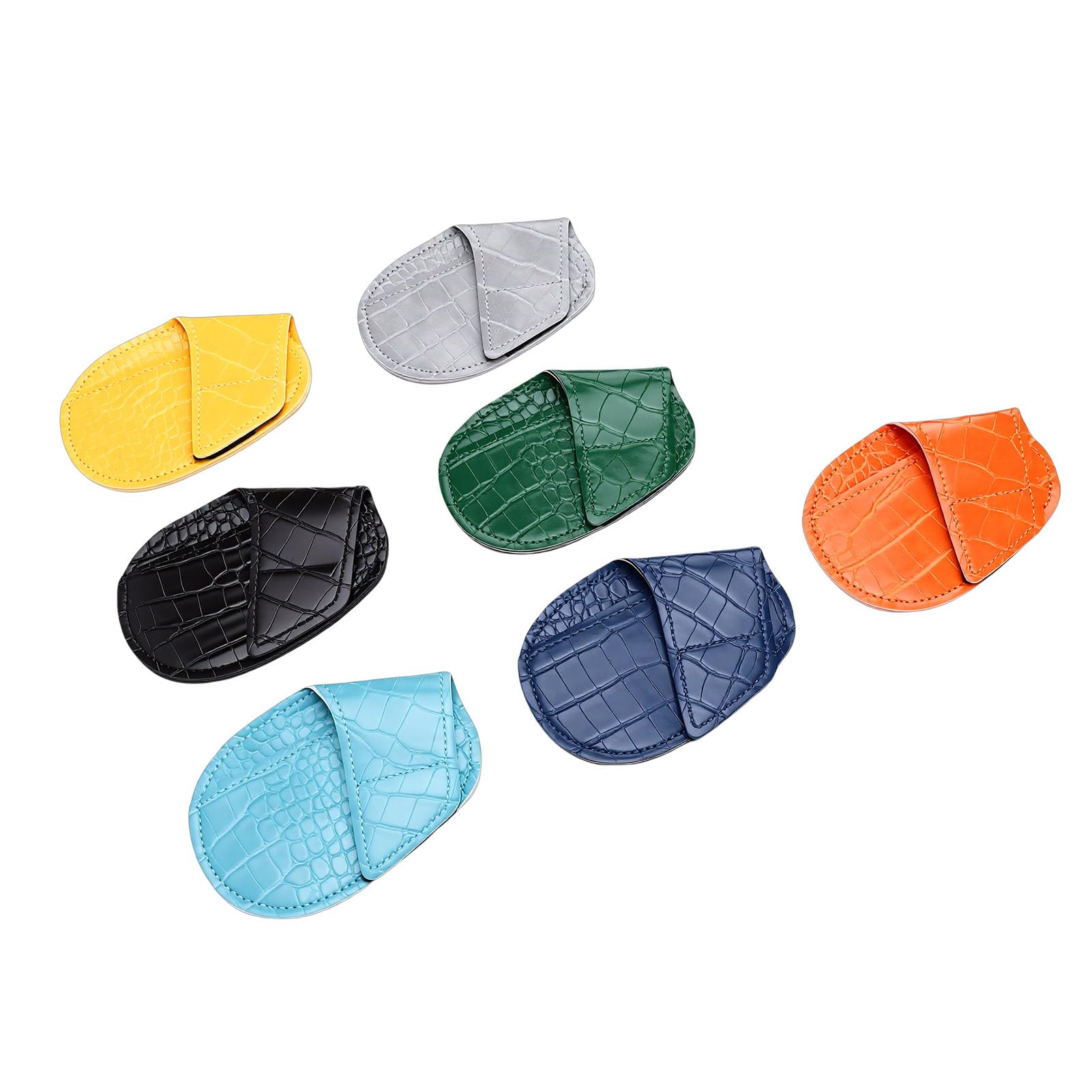 7-teiliges Set mit Magnetischen Schlägerkopfhüllen aus Eisen, Schutzhüllen aus PU-Leder mit Kratzfestigkeit und Belüftungsdesign für Golfschläger