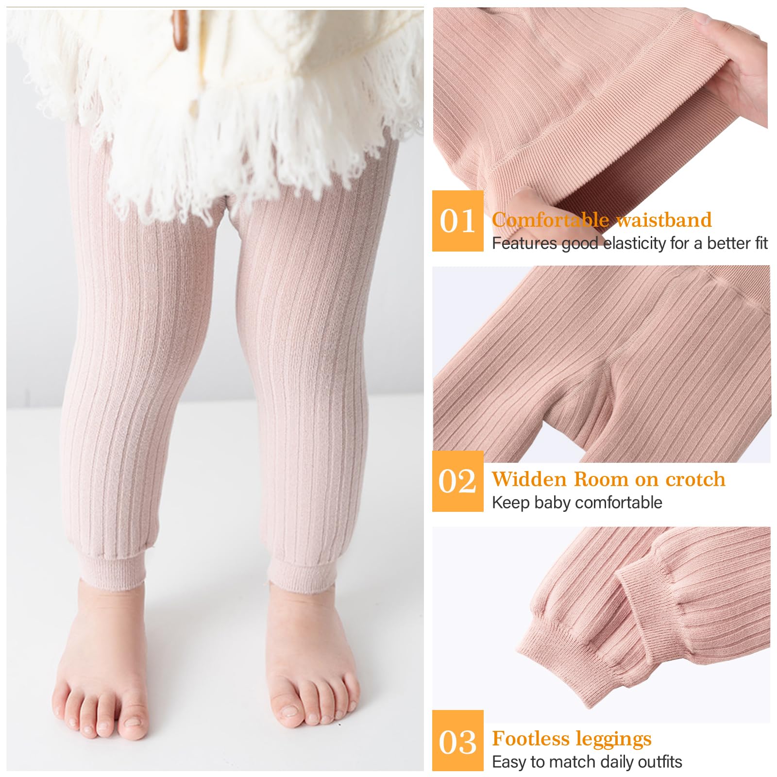 Leggings foderati in pile per bambine, invernali, caldi, in velluto, a maglia, termici, 1-6 anni