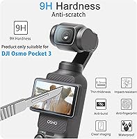 Vista 4 de FiTSTILL 6 protectores de pantalla DJI Osmo Pocket 3, 0.009 in dureza 9H ultra transparente, resistente a los arañazos, LCD protector de película