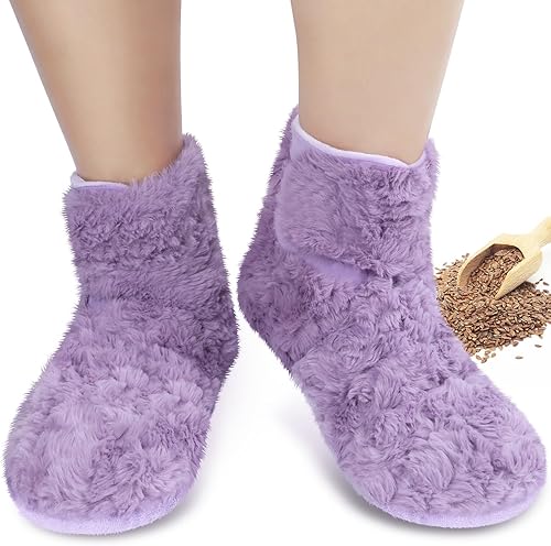 Miniatura 1 de REVIX Botines y calentadores de pies calientes para microondas para mujeres y hombres, calentador de pies calentado con terapia de calor húmedo de