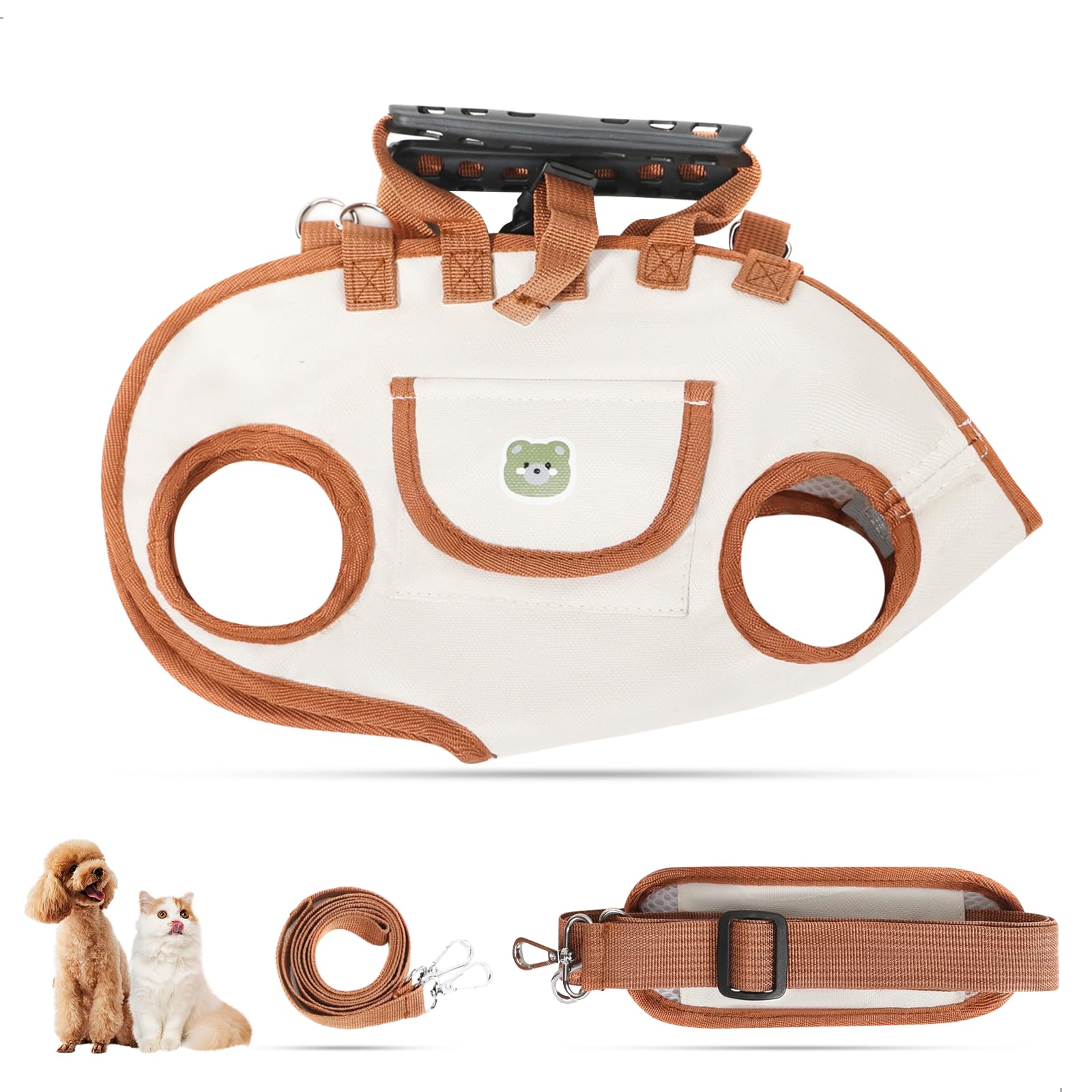 Trasportino Zaino per Cani Fino a 6 kg, Piccola Borsa da Viaggio per Cani,Regolabile Zaino Cane per Cane Gatto Fino a 6kg, per Passeggiata,Viaggio