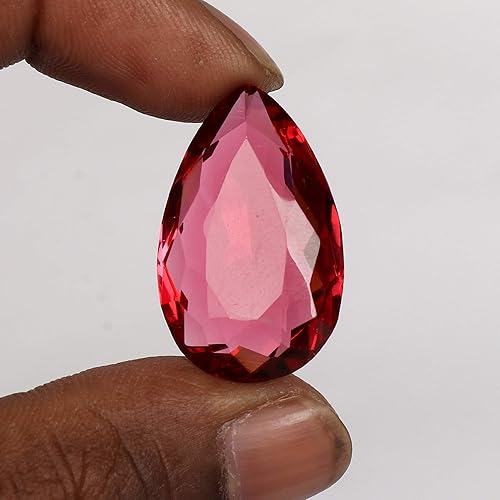 Miniatura 2 de GEMHUB Cristal curativo de turmalina rosa con forma de pera de 4.75 quilates, Gema, hidrotermal - turmalina rosa