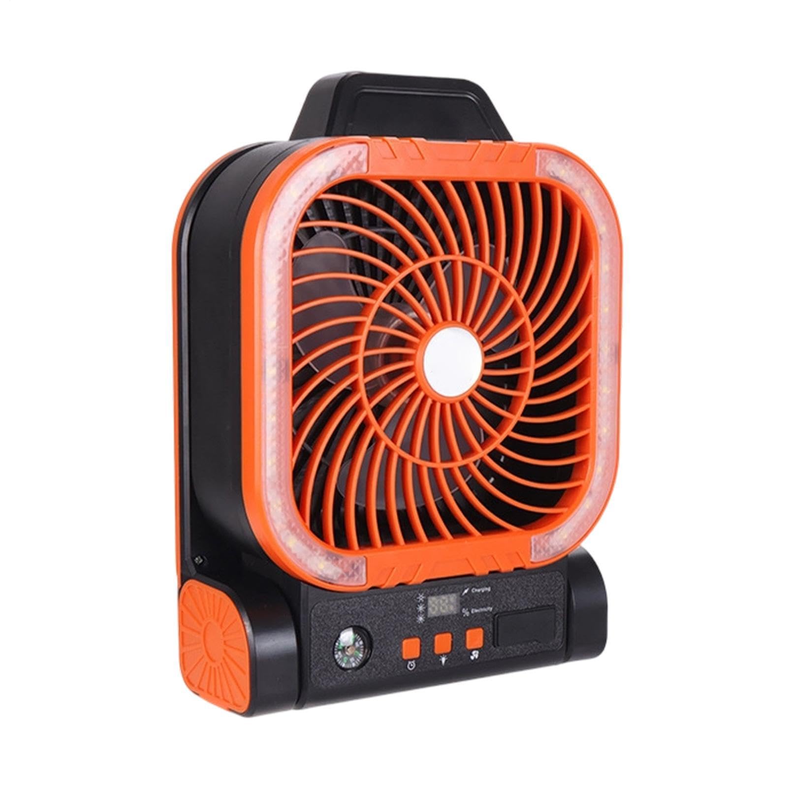 Ventilador de panel solar silencioso y recargable con ángulo ajustable