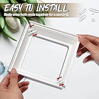 Vista 5 de Thyle 8 piezas de falda de vinilo de 4 x 4 pulgadas, cubierta de columna para base de poste para base de porche, cubierta, funda de vinilo