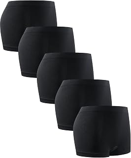 Womens Boy Shorts Underwear - No Show Seamless Boyshort Panties Stretch Boxer Briefs for Ladies Pack
