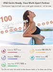 Smart Watch, Alexa Smartwatch Femmes Hommes [2 Bandes, 44mm Cas] Appeler/Répondre, HR SpO2 Surveillant de fitness de veille, IP68 Montre de comptoir de marche imperméable pour Android & iOS Téléphone