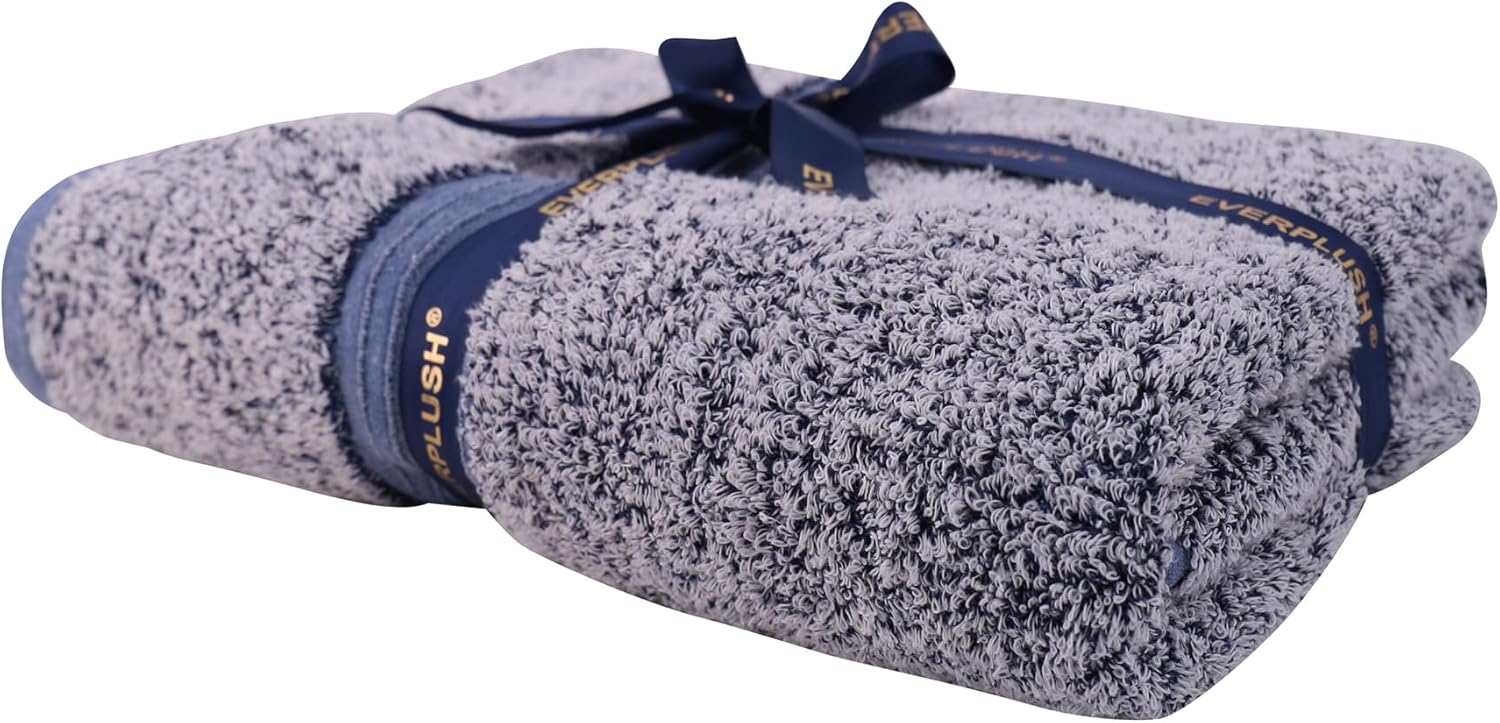 Everplush Youth Style 6 Pcs Vibrant Bath Towels Set, Quick Dry Extra Large Bath Towels, Super Soft Weak Twist Cotton Towels for Bathroom, Pool, Gym,Shower,Dorm Essentials