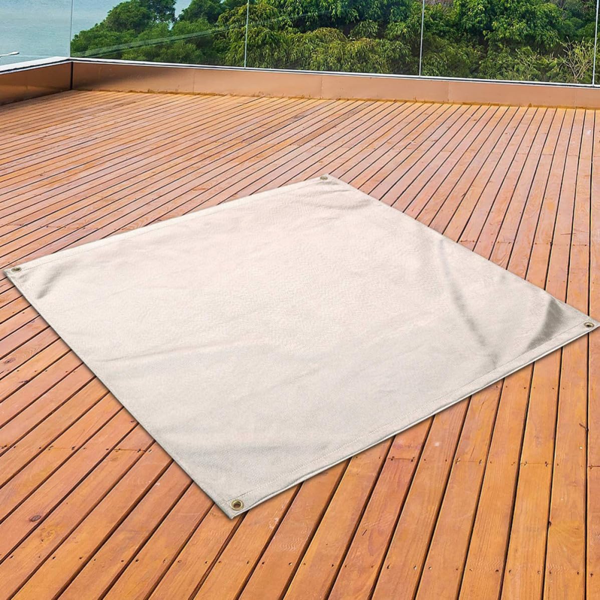 Operitacx Manta Ignífuga de Material Resistente al Daño para Exterior y Cocina, Esterilla Antiincendios Adecuada para Chimenea y Camping