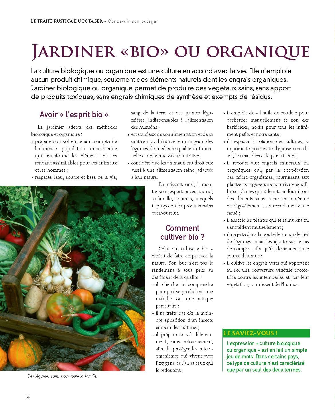 Le traité Rustica du potager bio