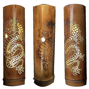 竹ランプ 　〜〜蓮の影〜〜 ☆予約品☆竹灯り・竹灯籠・竹ランプ〜〜蓮の影〜〜 スタンド