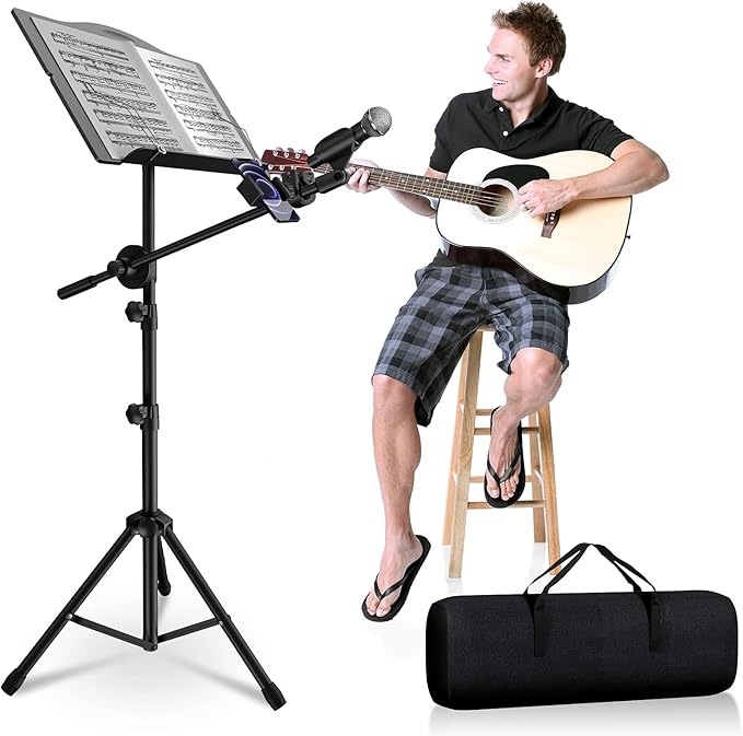 Sheet Music Stand 3 IN 1 Professional Portable Music Stand with Folding Tray