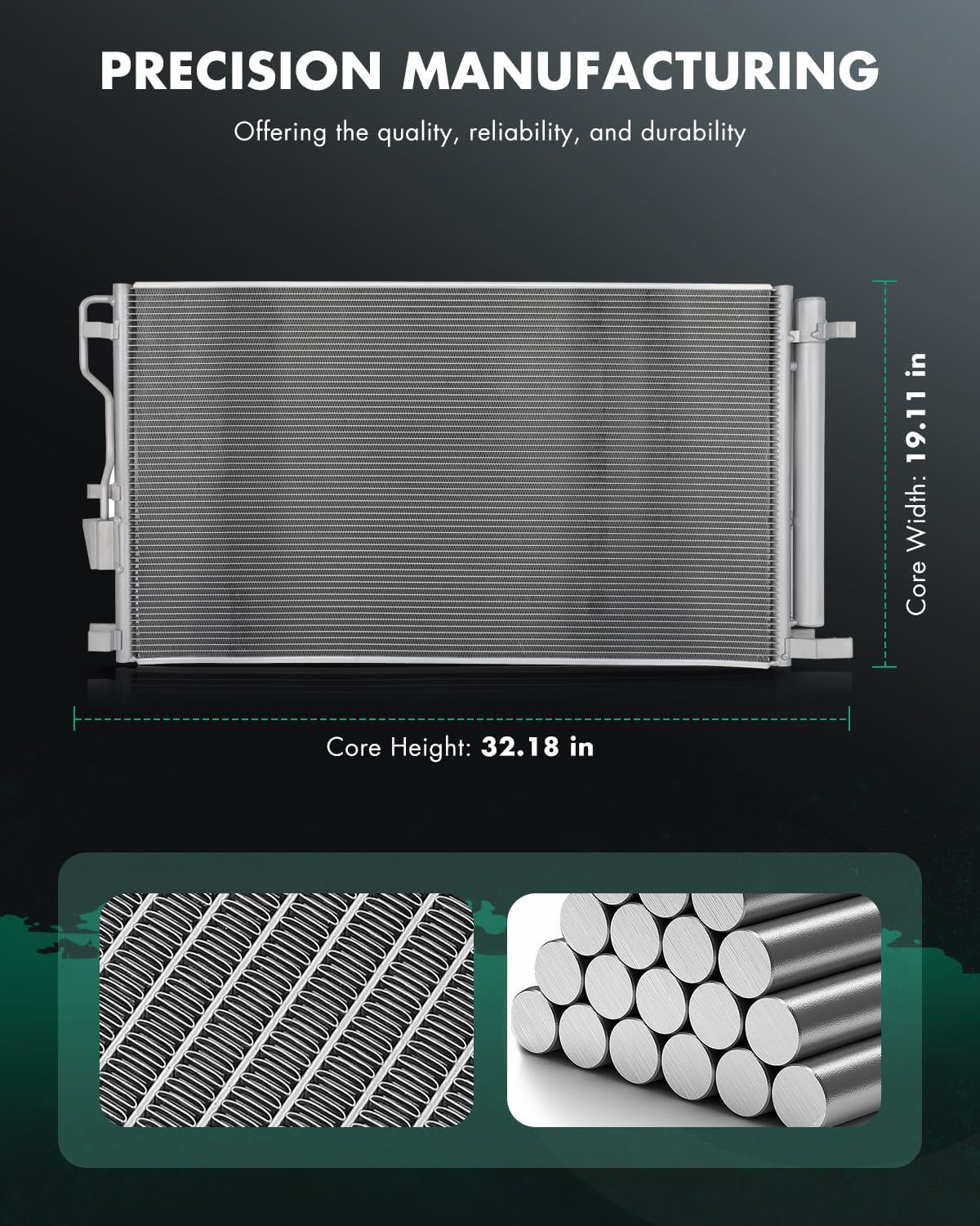 SCITOO 30141 Condenser Compatible for 2019-2021 for Hyundai for Tucson 2.0L 2019-2021 for Hyundai for Tucson 2.4L 2020-2022 for Kia for Sportage 2.4L