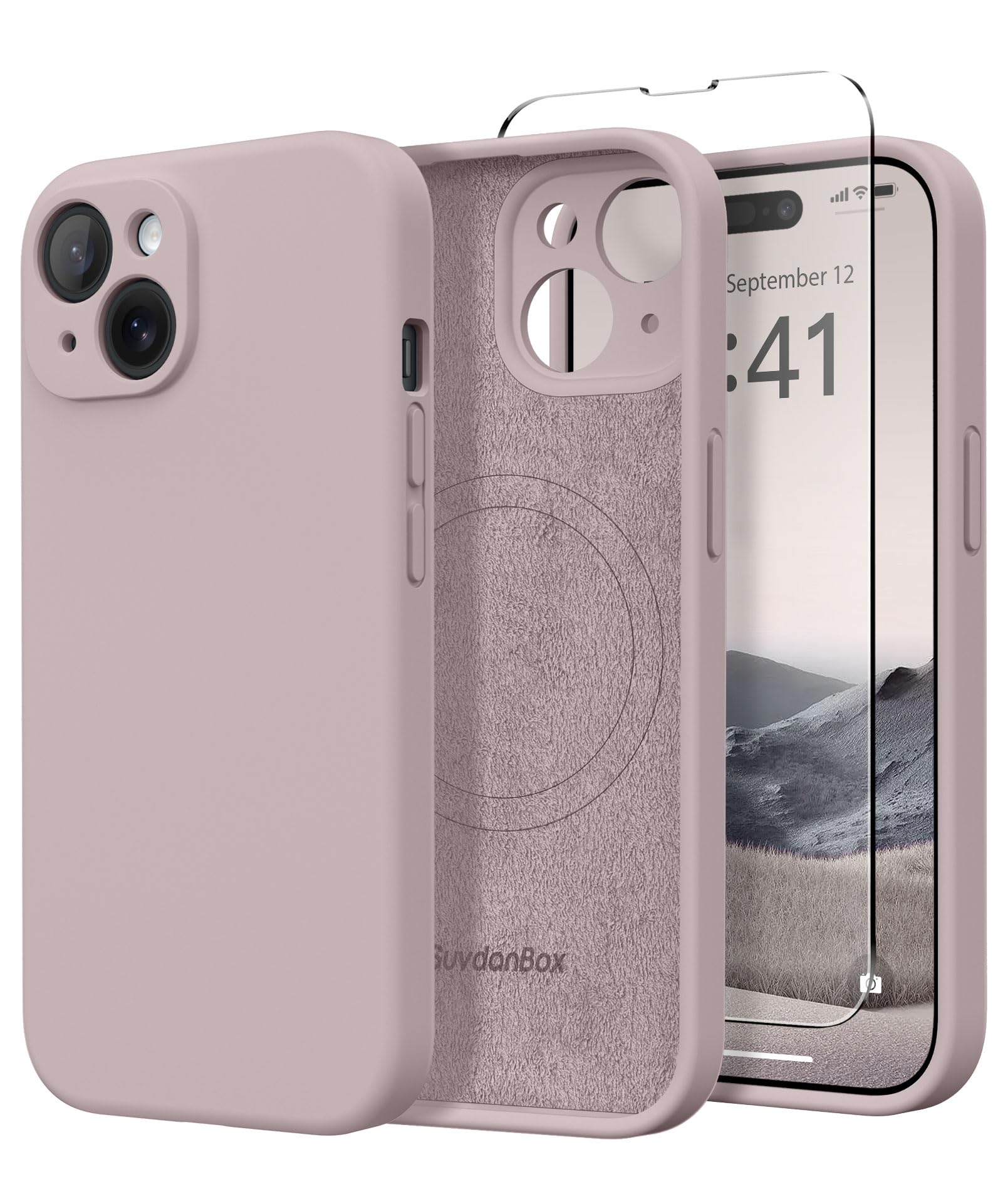 Magnetic for iPhone 14 Case Silicone Hazel