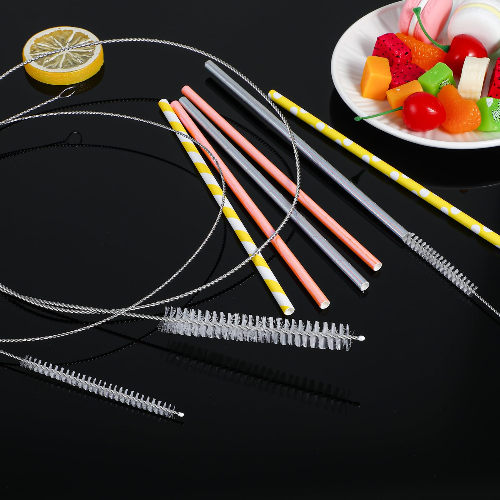 Ymapinc 4 limpiadores de tuberías extralargos de 39.4 pulgadas, cepillar limpiador de paja extra largo para limpiar pajitas, tubos, tuberías, mangueras, drenaje de refrigerador, cepillar de catéter de