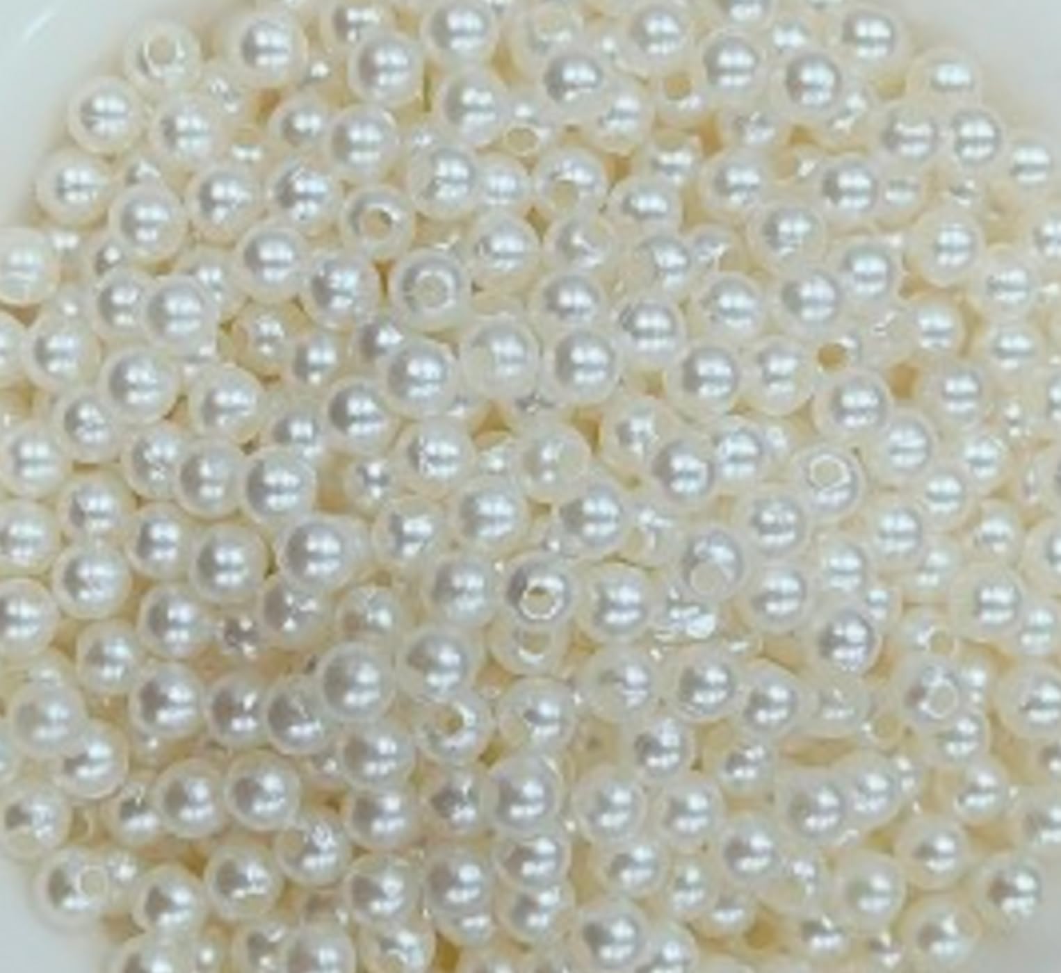 Pearl Beads for Craft & Jewelry - White -9