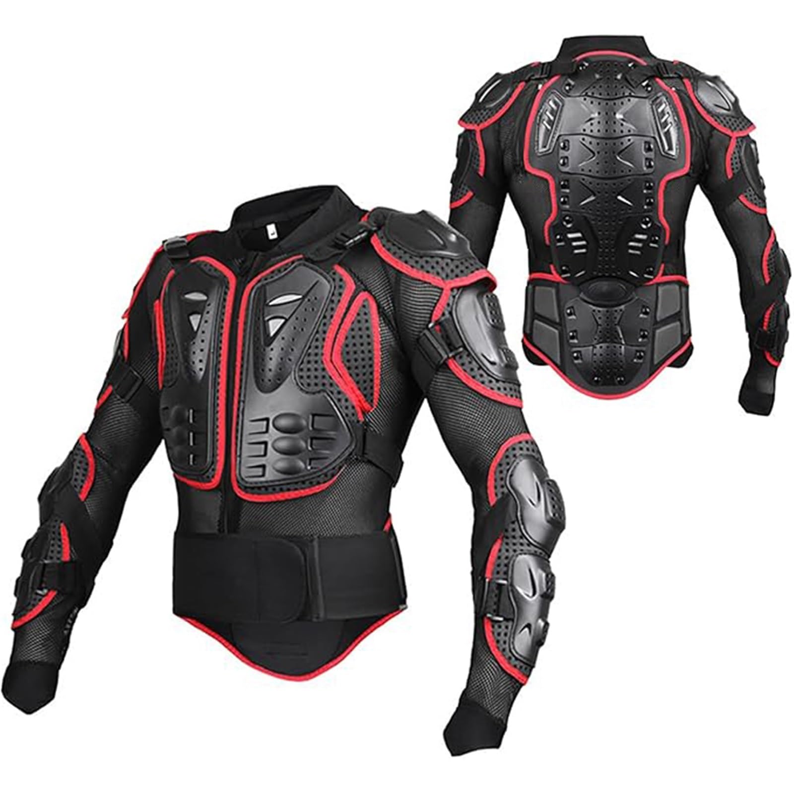 Blouson de Moto avec Protection Intégrale pour le Haut du Corps, Idéal pour le Motocross et la Compétition, Protection Thoracique et Dorsale