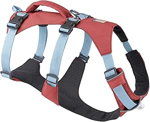 Ruffwear, Flagline Dog Harness, Lightweight Lift-and-Assist Harness with Padded Handle, Salmon Pink, Medium
